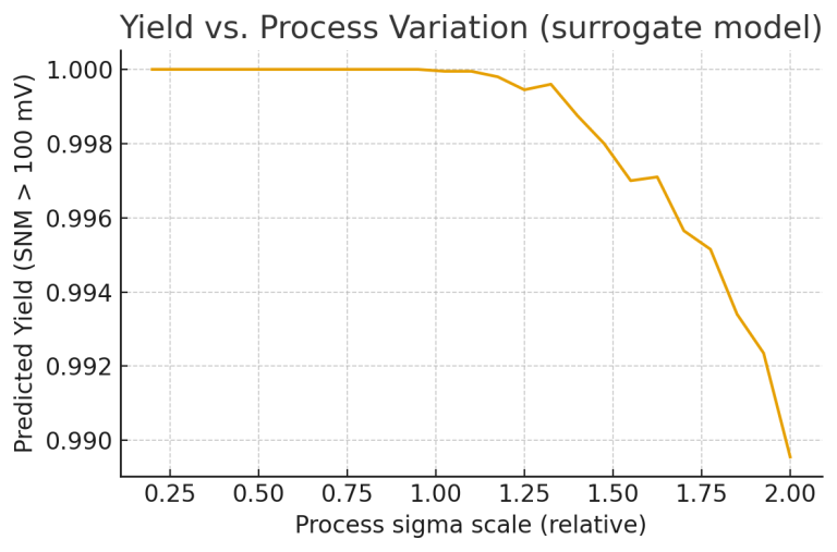 A full variability-yield analysis workflow, including yield curve prediction and PVT corner exploration with AI A full variability-yield analysis workflow, including yield curve prediction and PVT corner exploration with AI